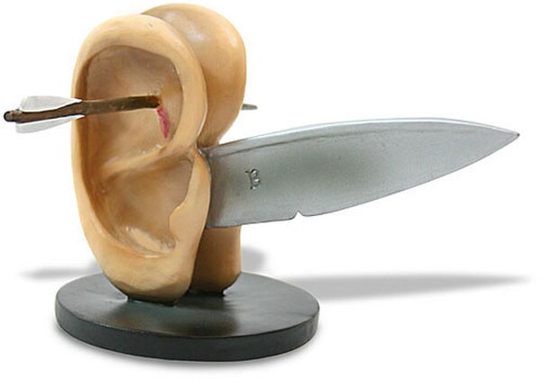 Bosch Ears With Knife By Hieronymus adaptation Statue Arrow Sculptures